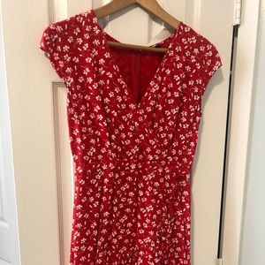 Jcrew Red Ruffle Mini Dress - Sz 4